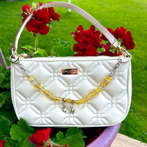 Hand Crafted Handbags - Handcrafted purse chain personalize initials Genuine gemstones bag not included